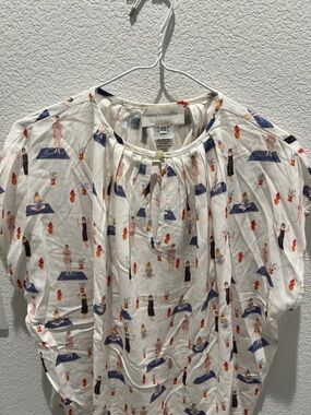 Corey Lynn Calter Blouse with girl figure motif